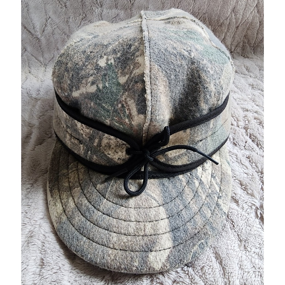 Stormy Kromer Mens Camouflage Wool Winter Cap Hat Size 7 3/8 Made In USA